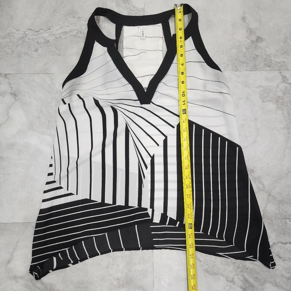 Women's Studio Y Top Blouse Black/White Szs M - Picture 6 of 7